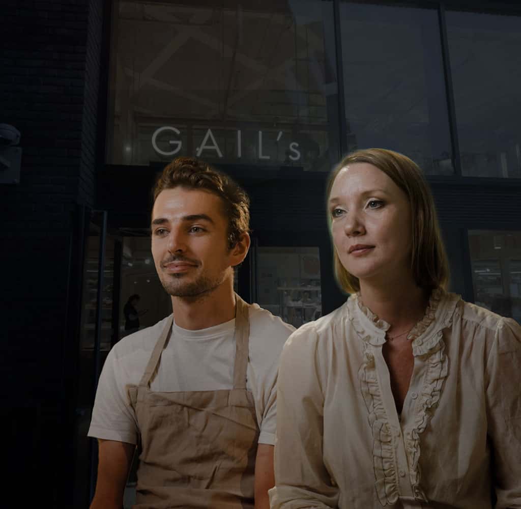 Foto de Michelle Pollard-Smith y Felix Carvisiglia del equipo de GAIL’s Bakeries